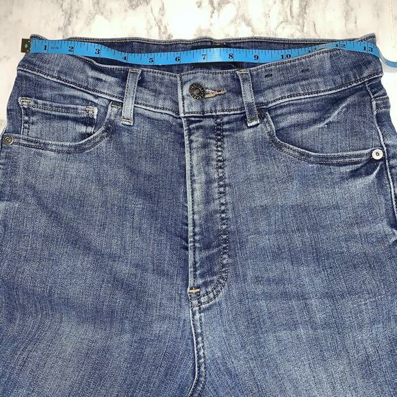 EXPRESS Straight Super High Rise 4R Blue Denim Jeans - Picture 8 of 12